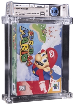 1996 N64 Nintendo 64 (USA) "Super Mario 64" Sealed Video Game - WATA 9.8/A++
